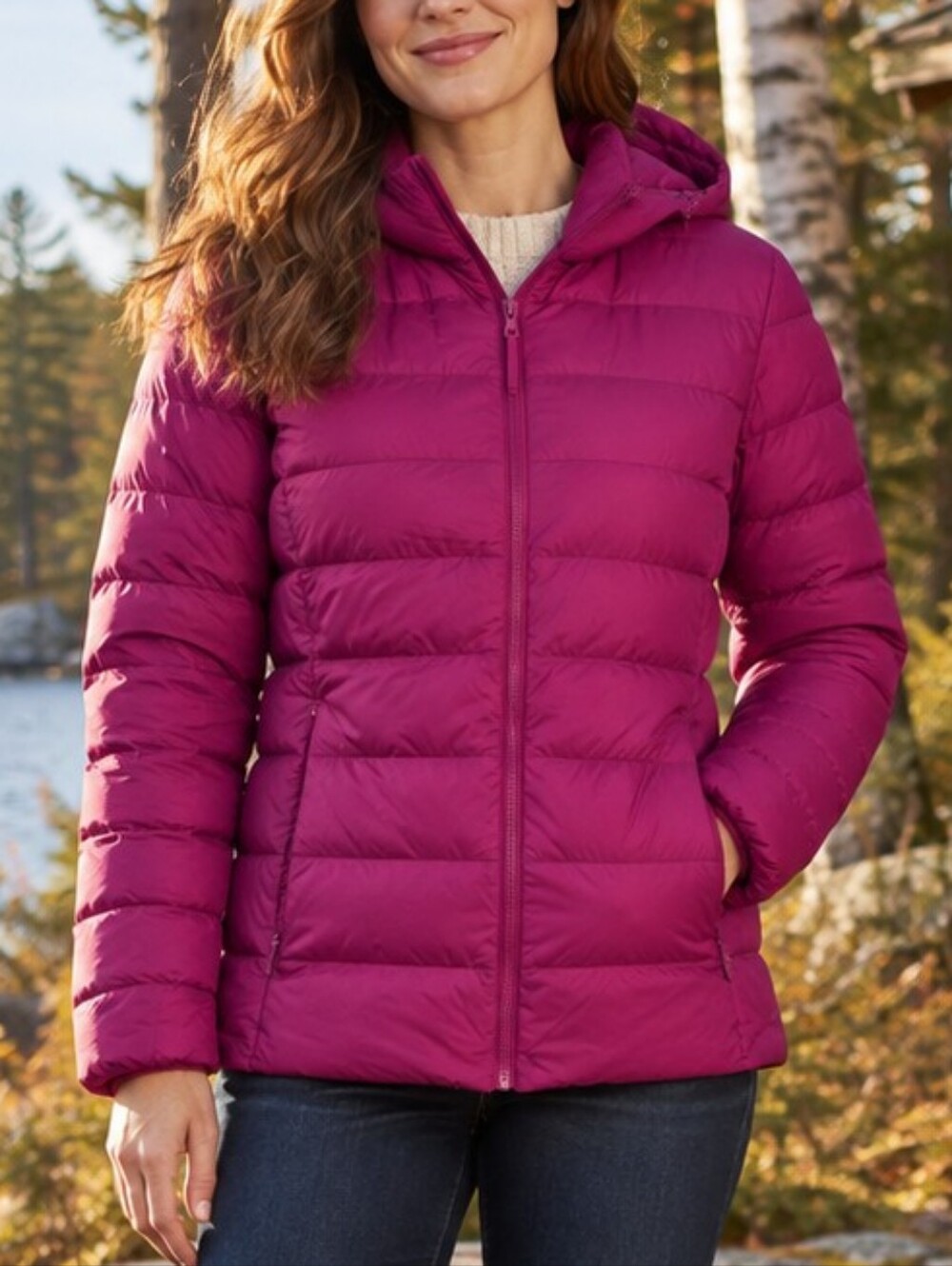 UNIQLO Ultra Light Down Parka 3XL Pink Packable Hooded Puffer Jacket